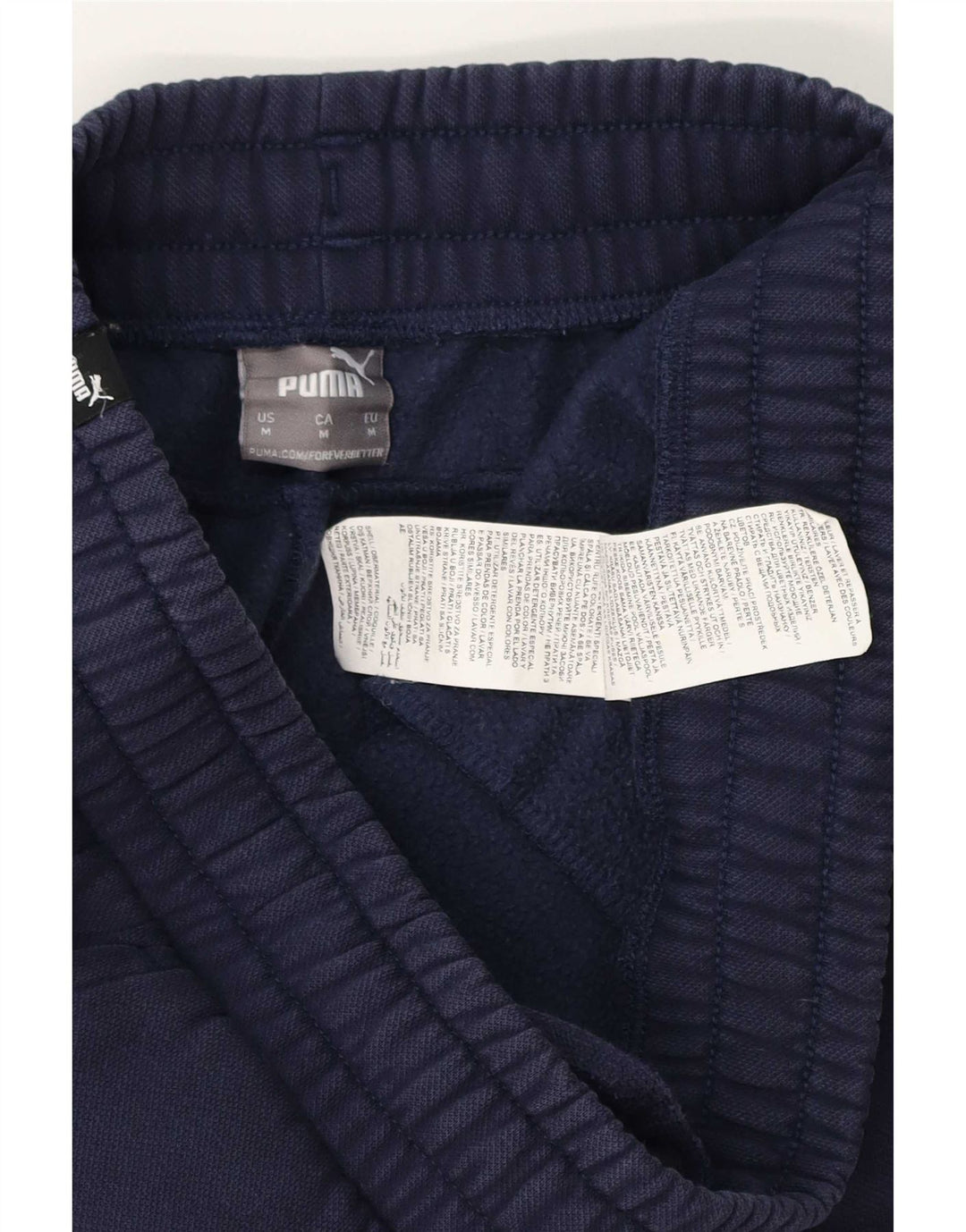Puma Mens Tracksuit Trousers Joggers Medium Navy Blue Cotton