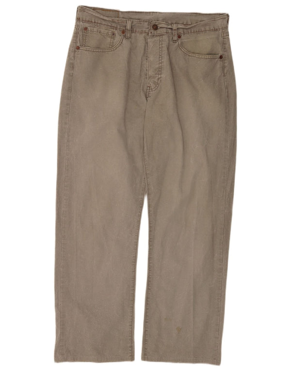 Levi's Mens 401 Straight Jeans W33 L28 Γκρι βαμβακερό