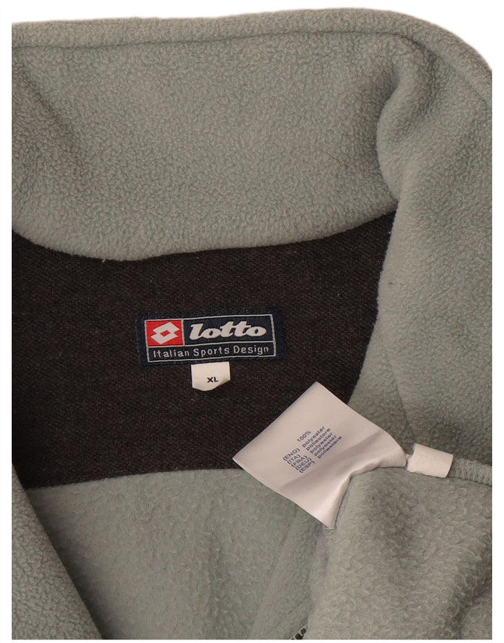LOTTO Mens Zip Neck Fleece Jumper XL Blue Polyester