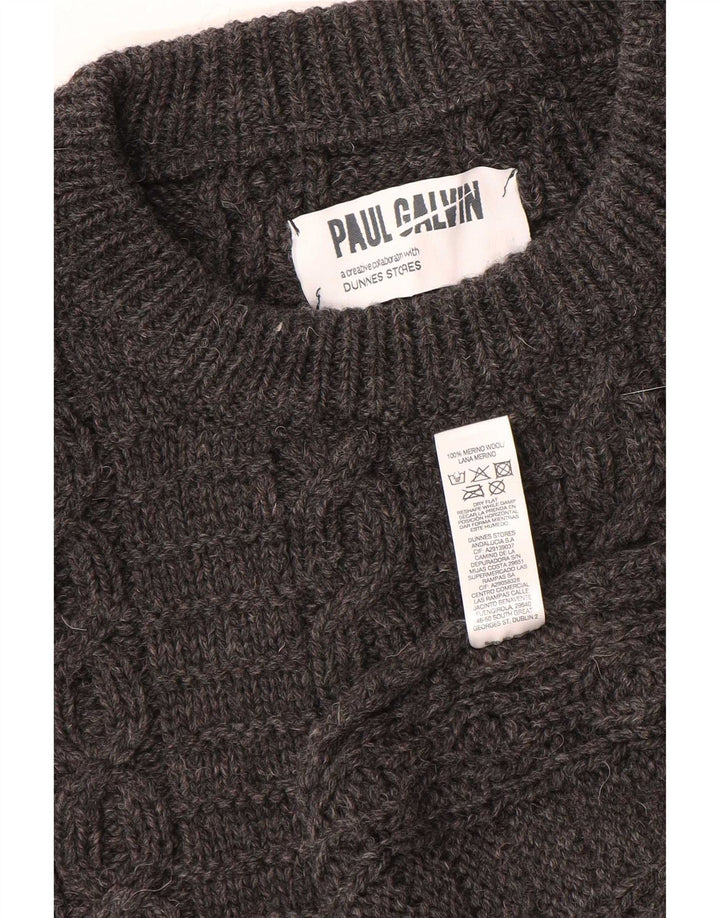 Dunnes Stores Mens Boat Neck Jumper Sweater Large Grey Wool