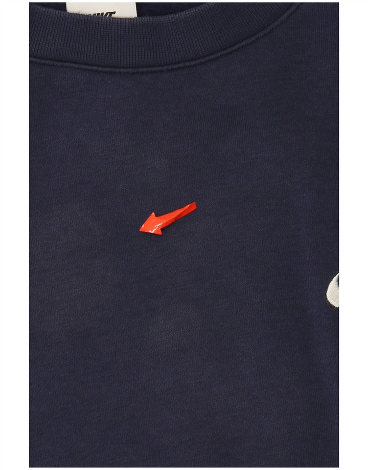 Nike Mens Sweatshirt Jumper Large Navy Blue Cotton