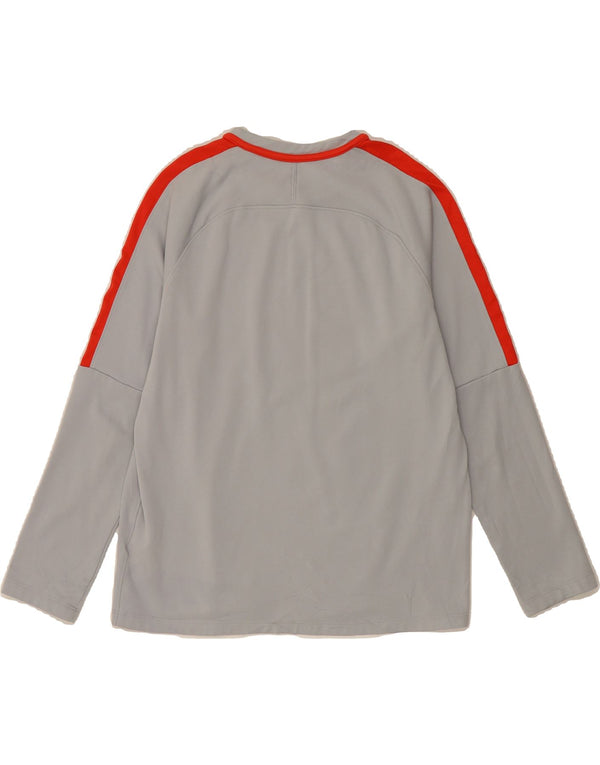 NIKE Top Dri Fit da donna a maniche lunghe UK 14 Poliestere grigio medio