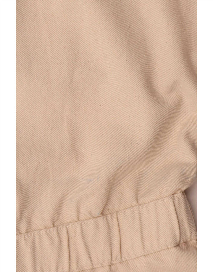 Zara Womens Denim Playsuit UK 14 Medium Beige Cotton