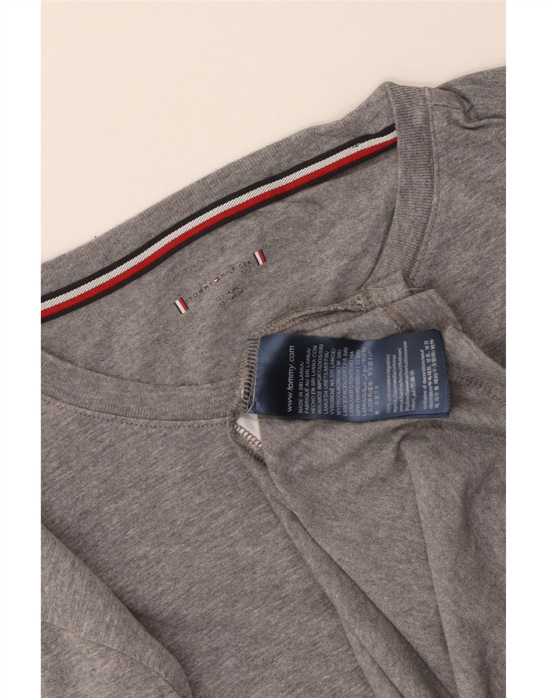 Tommy Hilfiger Boys Top Long Sleeve 12-13 Years Grey Cotton