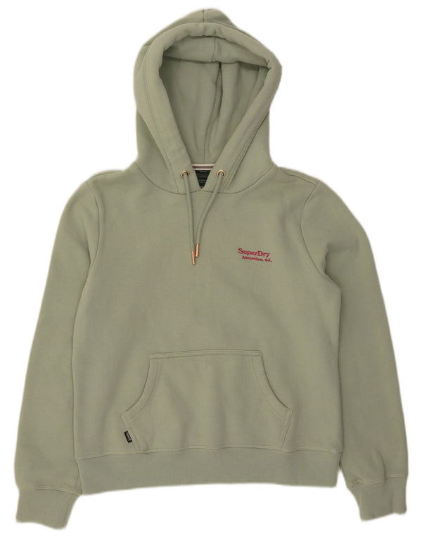 Superdry Dame Hættetrøje UK 12 Medium Grøn Bomuld