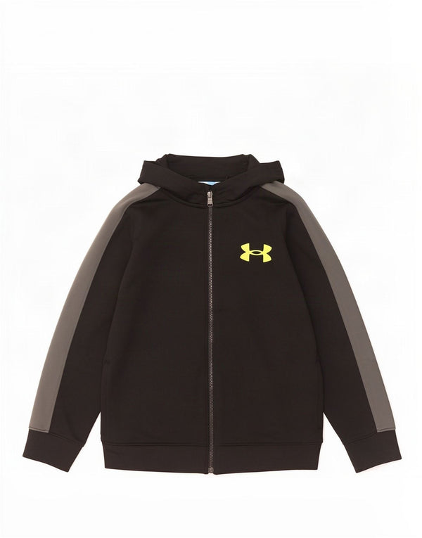 Under Armour Boys Hættetrøje med lynlås 7-8 år Small Black Colourblock