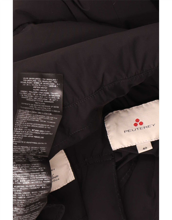 PEUTEREY Γυναικείο μπουφάν με κουκούλα IT 40 Small Black Polyamide