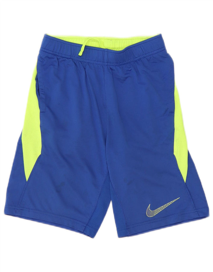 Nike drenge Dri Fit sportsshorts 8-9 år Small Blue Colourblock Polyester