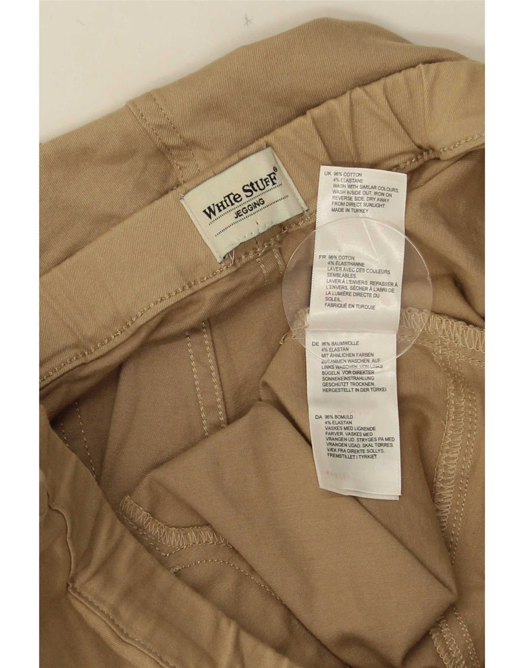 White Stuff Womens Jegging Cropped Trousers UK 14 Medium W30 L25 Beige