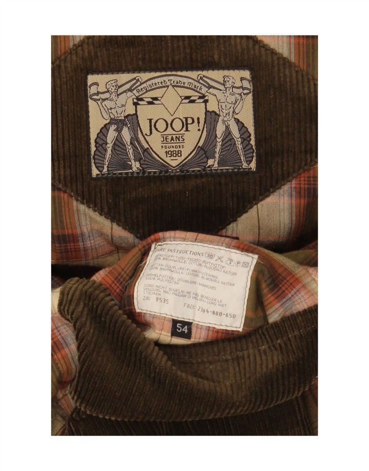Joop Mens Hooded Parka Jacket IT 54 2XL Khaki Cotton