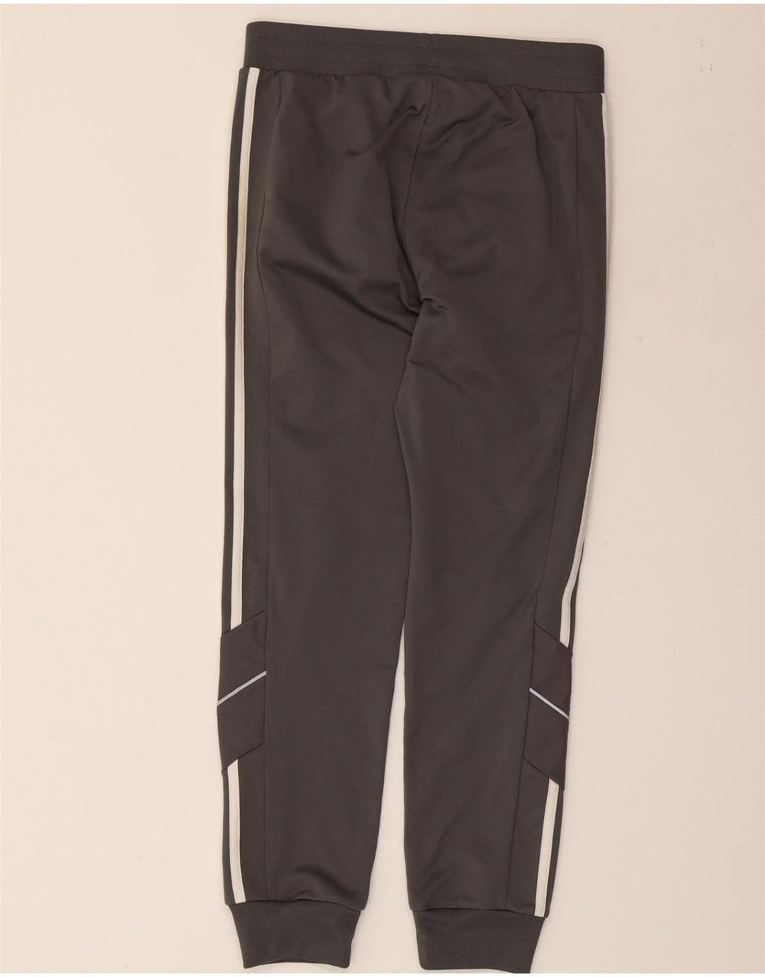 ADIDAS Boys Tracksuit Trousers Joggers 11-12 Years  Grey Polyester