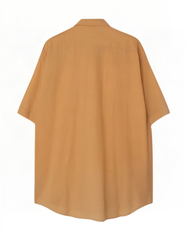 Camicia a maniche corte da uomo Ingram taglia 40 15 3/4 Medium Giallo Ramie