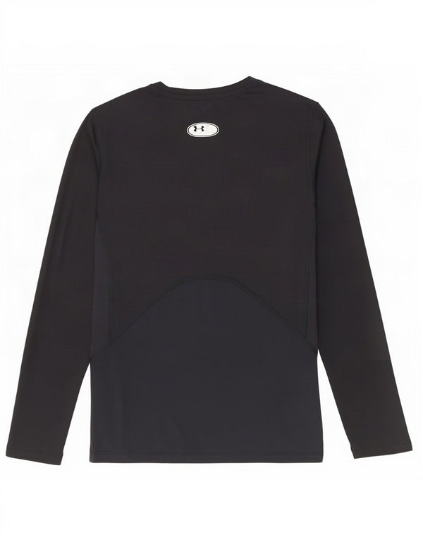 Under Armour Mens Heat Gear Top manica lunga grande poliestere nero