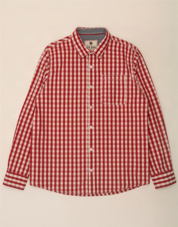 Chemise Homme Fat Face XL Coton Vichy Rouge