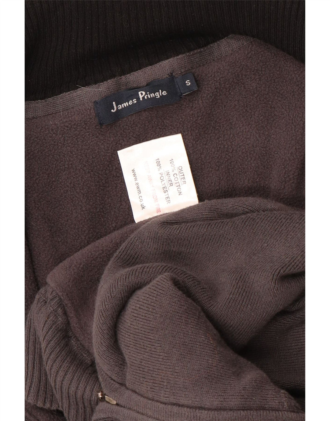 James Pringle Mens Cardigan Sweater Small Grey Cotton