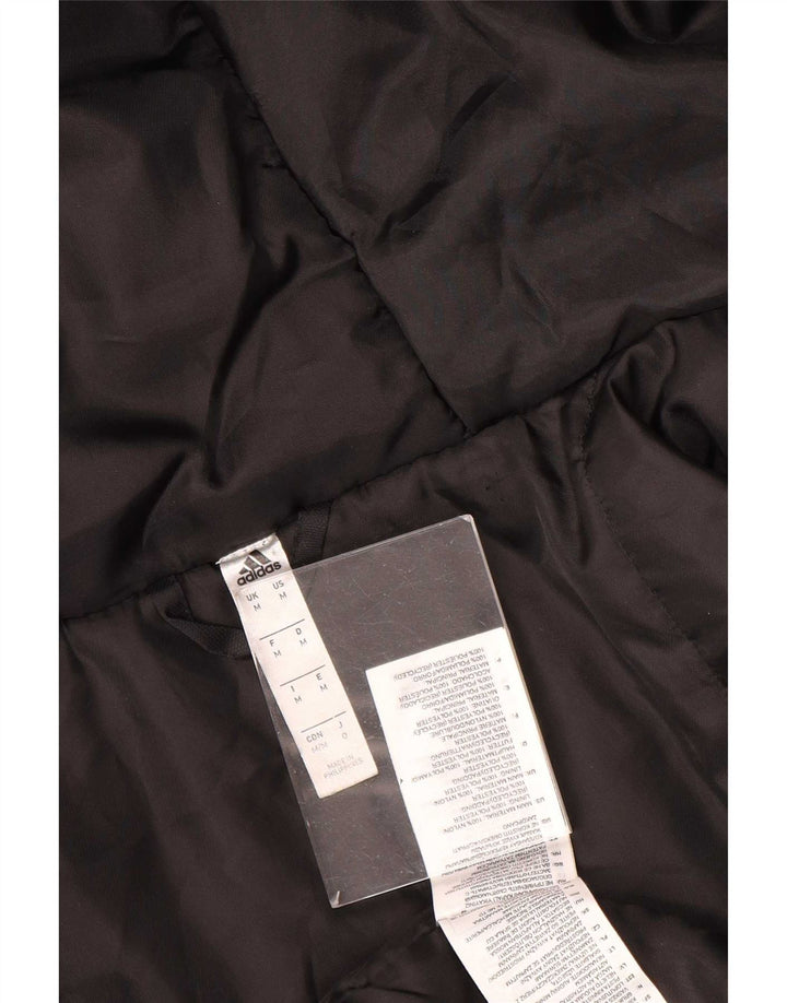 Adidas Manteau rembourré à capuche pour homme UK 38 Medium Noir Polyester