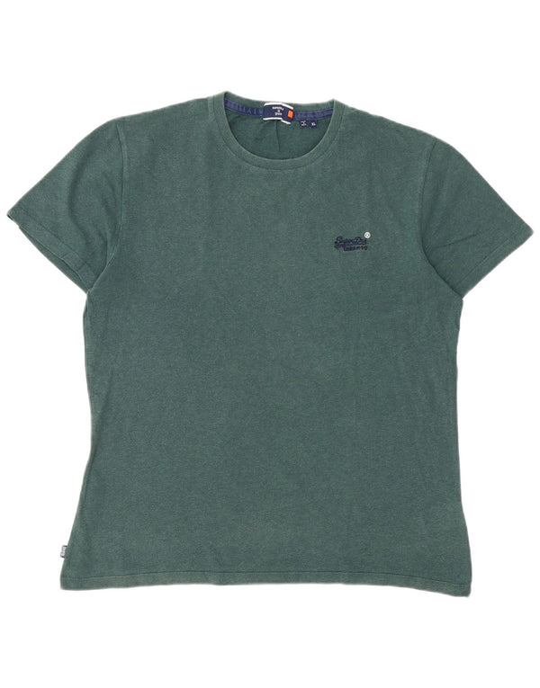 Superdry Ανδρικό T-Shirt Top XL Πράσινο βαμβακερό