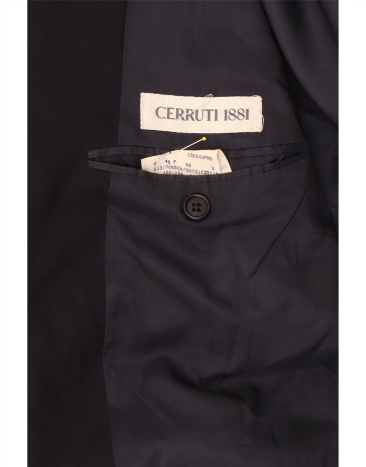 CERRUTI 1881 Mens 3 Button Blazer Jacket IT 48 Medium Navy Blue Cupro Vintage Cerruti 1881 and Second-Hand Cerruti 1881 from Messina Hembry 