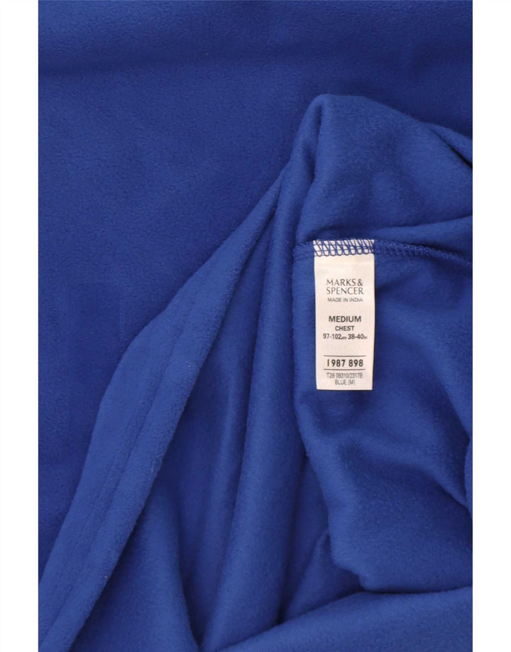 Marks & Spencer Herre Fleece Jumper Medium Blue Polyester