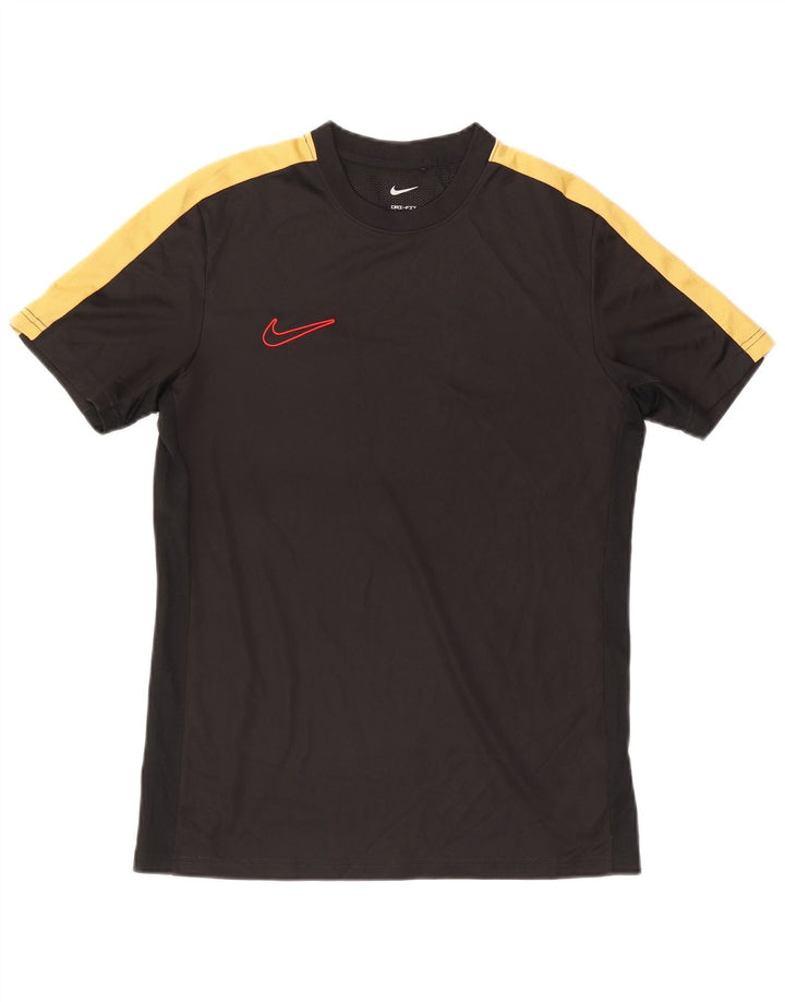 Nike Herre Dri Fit Slim T-Shirt Top Medium Sort Colourblock Polyester