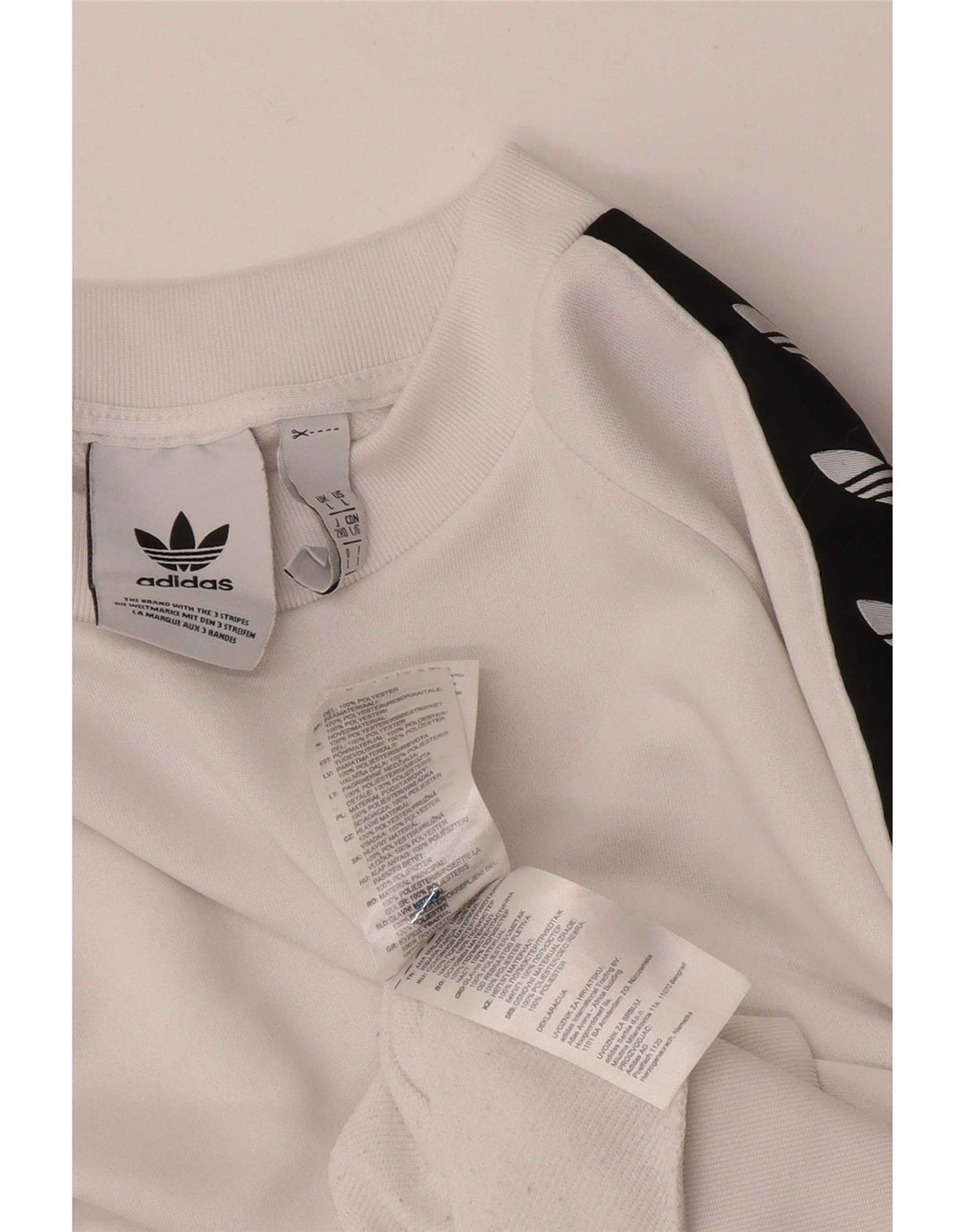 Ανδρικό γραφικό φούτερ Adidas Jumper Large White Colourblock Polyester