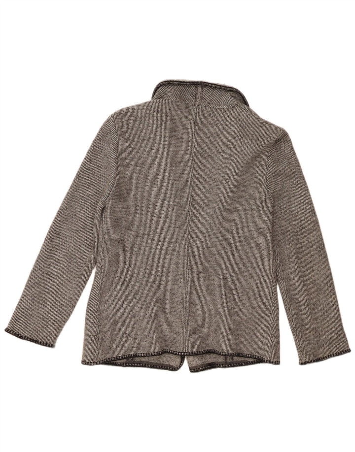 Luisa Spagnoli Dame 2 Button Blazer Jacket UK 14 Large Grey Virgin Wool