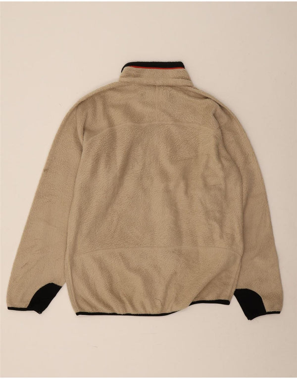 Fila Mens Fleece Jacket UK 40 Large Beige Colourblock Polyester