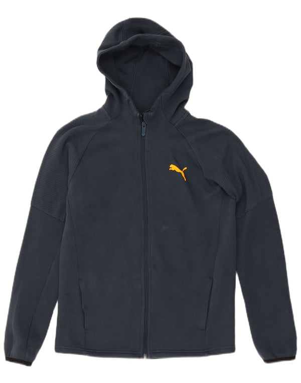 Puma Pull à capuche zippé garçon 13-14 ans Bleu marine Coton