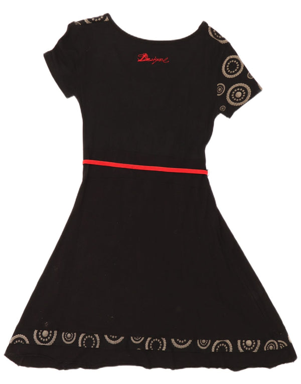 Γυναικείο Desigual Graphic A-Line φόρεμα UK 12 Medium Black Geometric