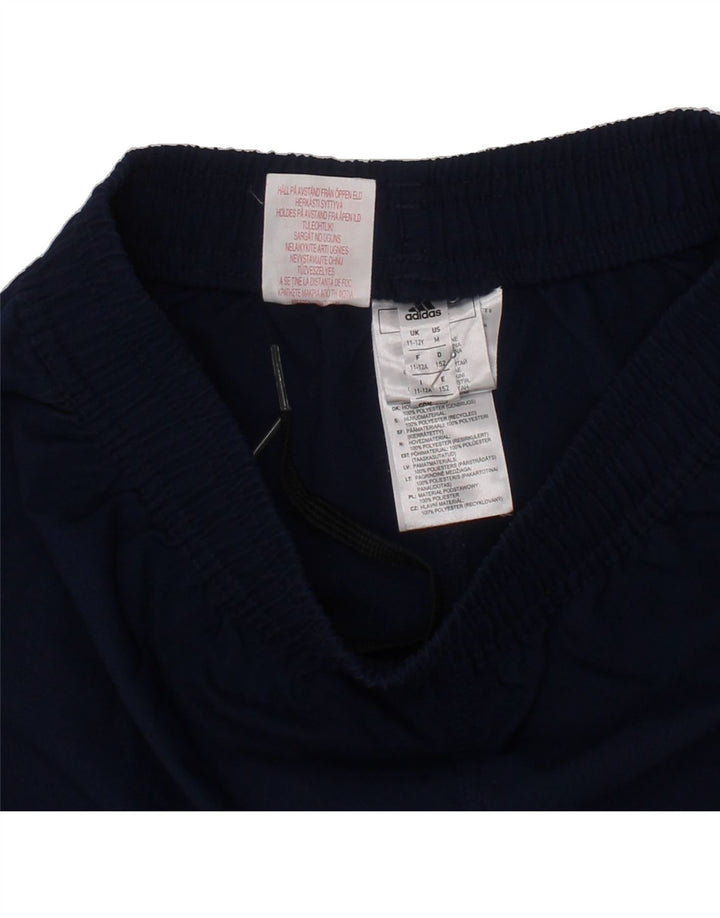 ADIDAS Boys Sport Shorts 11-12 Years  Navy Blue Polyester Vintage Adidas and Second-Hand Adidas from Messina Hembry 