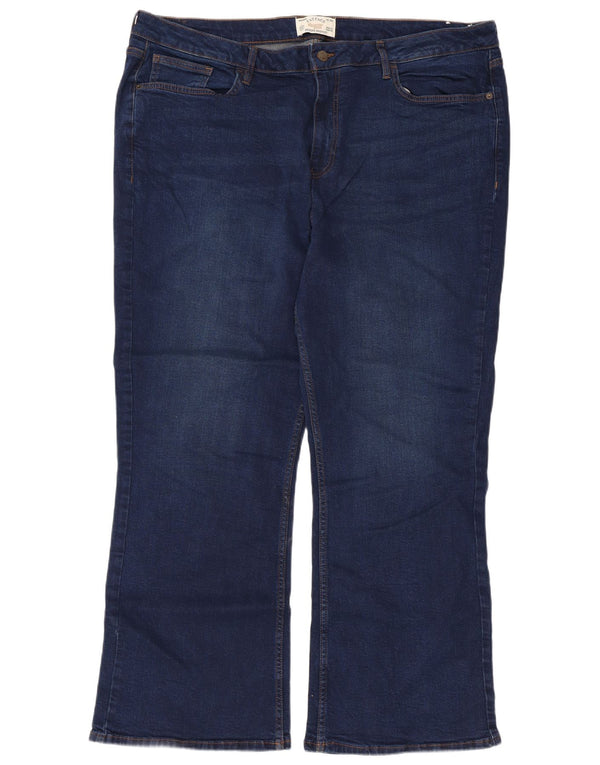 Fat Face Dame Bootcut Jeans UK 22 3XL W42 L29 Marineblå Bomuld