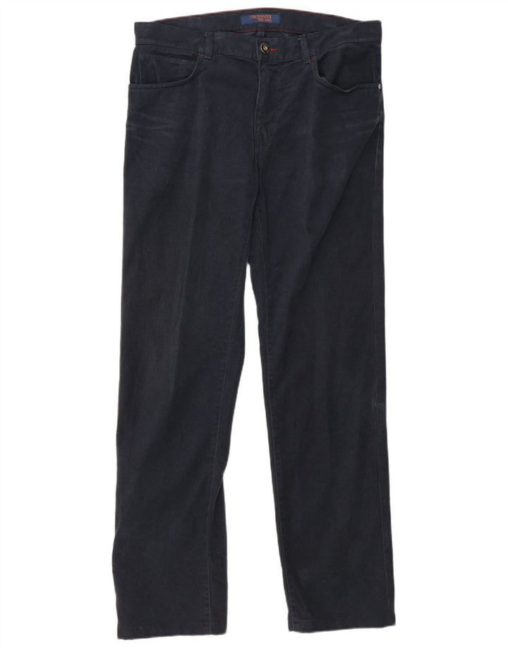 Trussardi Mens Straight Jeans W36 L31 Navy Blue