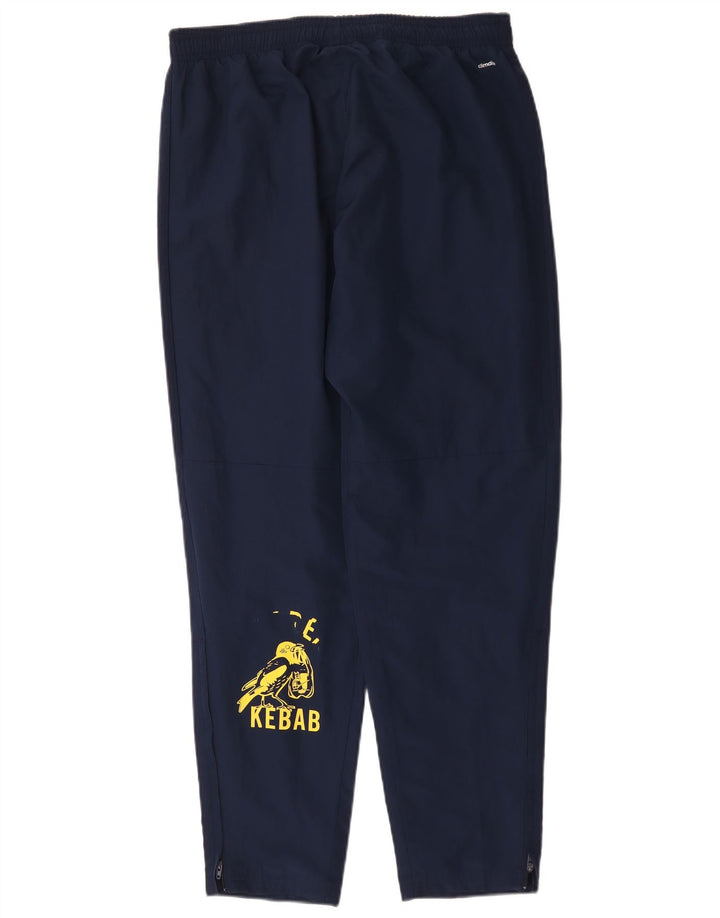Adidas muške hlače za trenirku s grafičkim motivima, velike tamnoplave poliesterske hlače