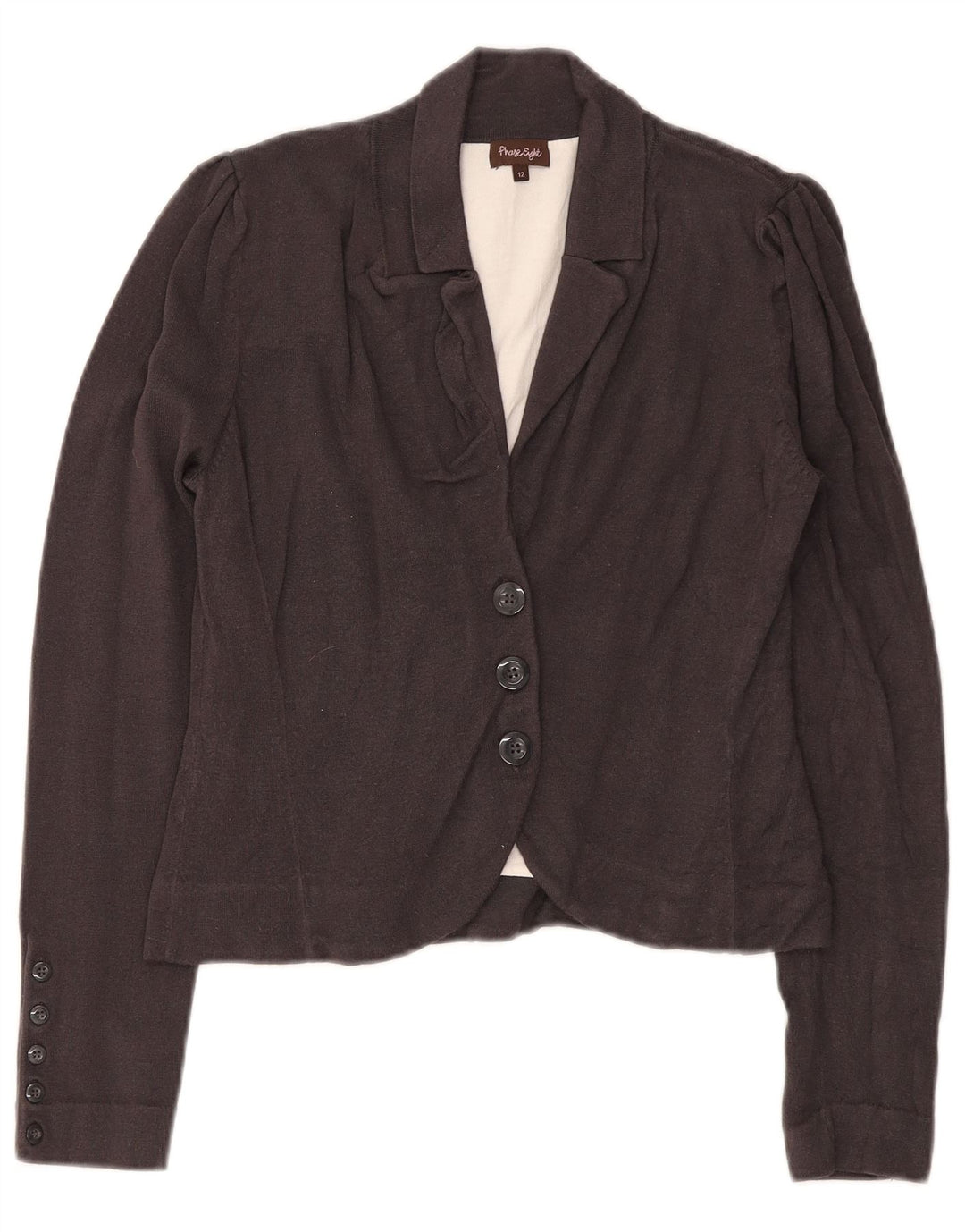 Phase Eight Damen-Strickblazer mit 3 Knöpfen, UK 12, mittelgraue Viskose