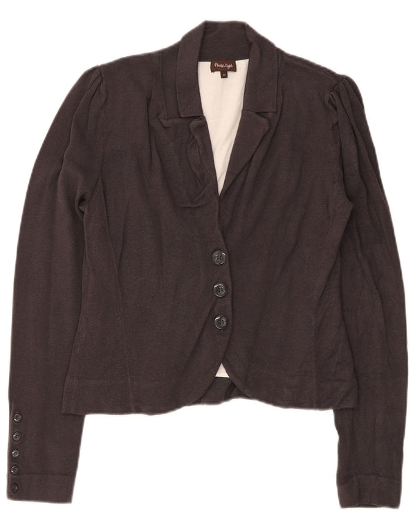 Phase Eight Damen-Strickblazer mit 3 Knöpfen, UK 12, mittelgraue Viskose