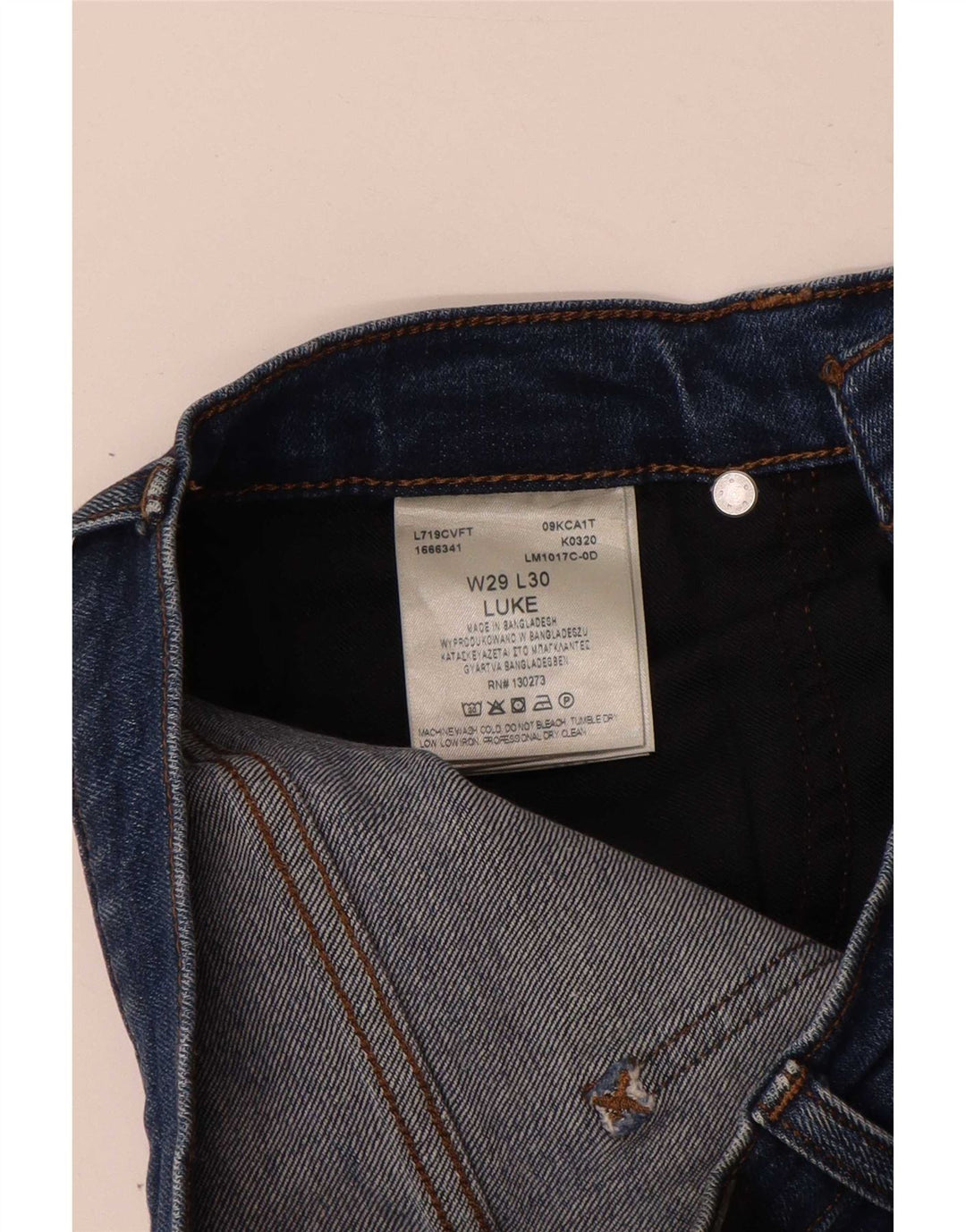 Lee Womens Luke Slim Jeans W29 L30 Blue Cotton