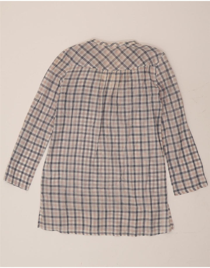 Zara Womens Pullover Shirt Dress UK 14 Medium Multicoloured Check Cotton