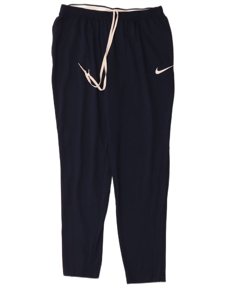 Nike Mens Dri Fit Tracksuit Trousers XL  Navy Blue Colourblock Polyester