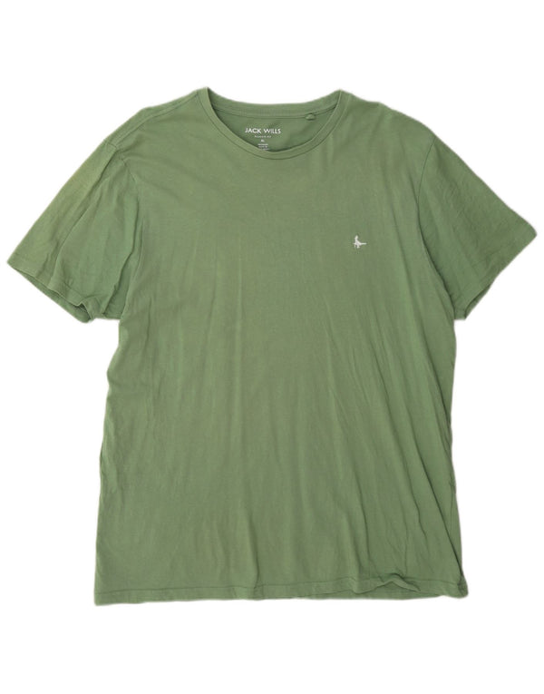 Jack Wills Mens Classic Fit T-Shirt Top XL Green Cotton