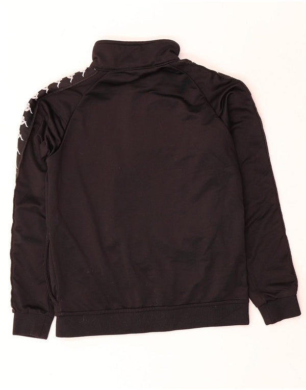 Kappa Boys Graphic Tracksuit Top Jacket 11-12 Years Black Polyester