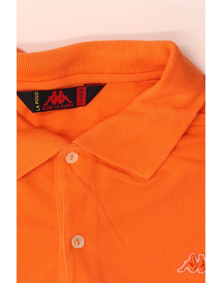 Kappa Mens Polo Shirt XL Orange Cotton