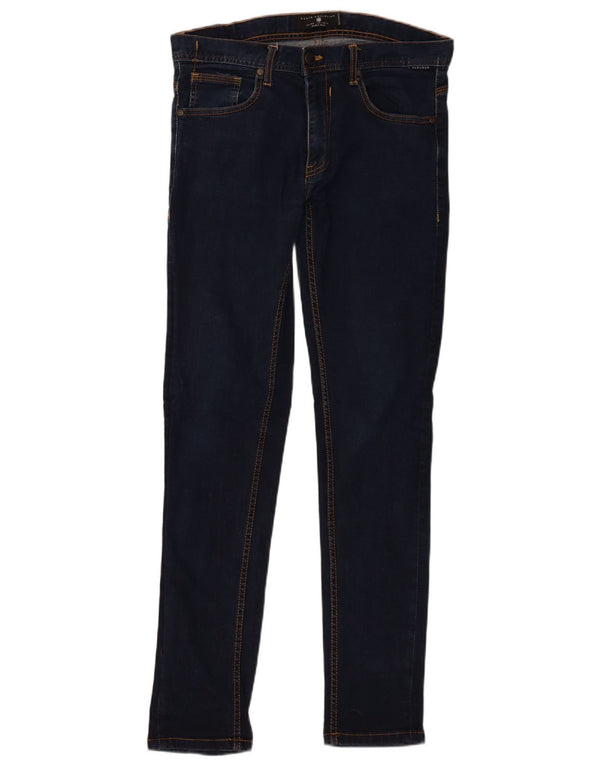Zara Herren Super Skinny Jeans EU 44 Large W34 L32 Marineblau