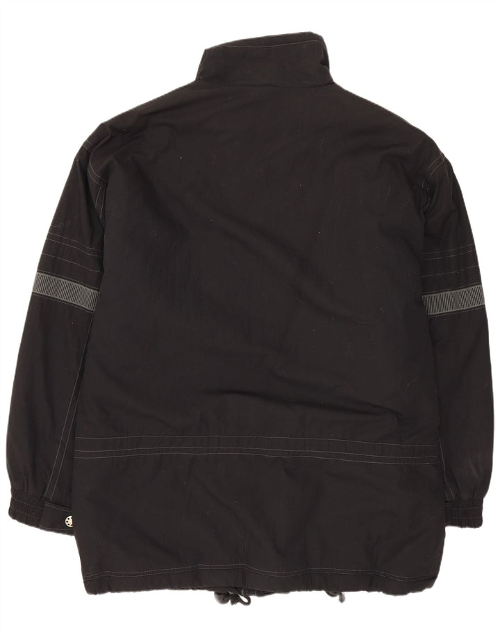 VINTAGE Mens Windbreaker Jacket UK 42 XL Black Polyester
