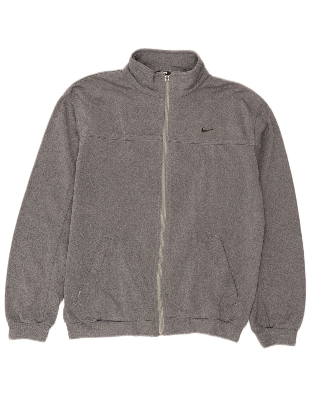 Nike Boys Graphic Tracksuit Top Jacket 12-13 Years Large Grey Flecked