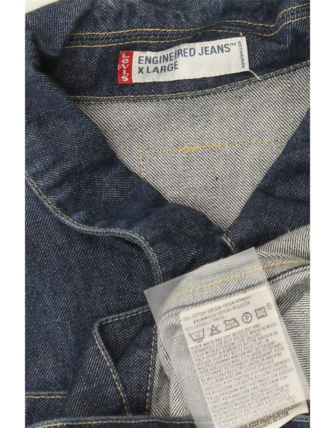 Jachetă de blugi pentru femei Levi's UK 42 XL Bumbac bleumarin
