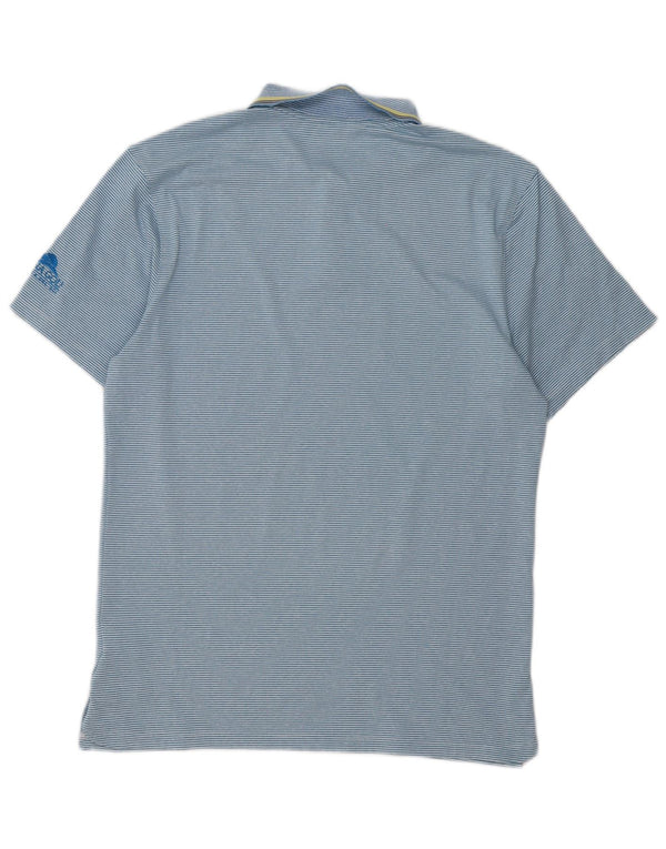 Nike Mens Dri Fit Polo Shirt Small Blue Striped Polyester
