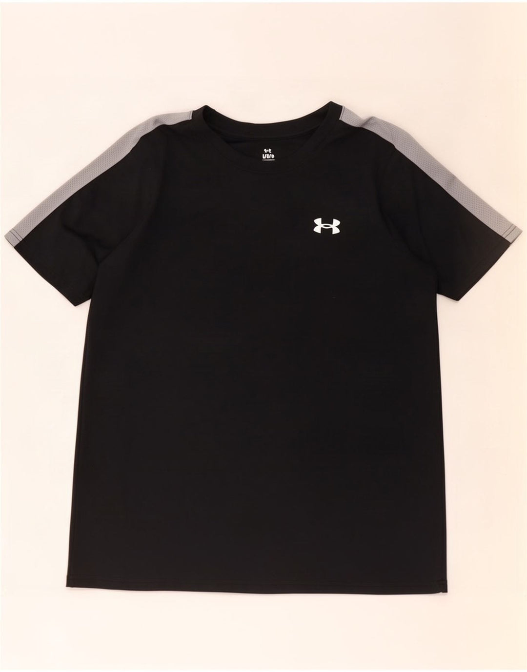 Under Armour Mens T-Shirt Top Large Black Colourblock Polyester
