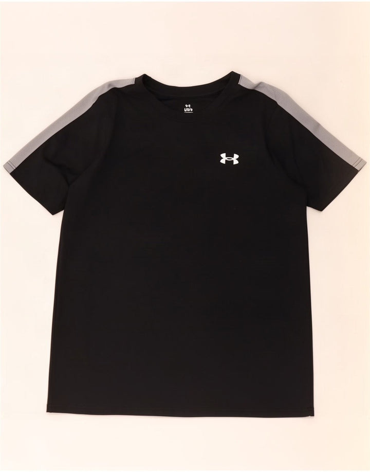 Under Armour Mens T-Shirt Top Large Black Colourblock Polyester