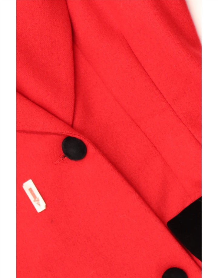 1957 Legendary Womens Longline Blazer Jacket IT 44 Medium Red Colourblock