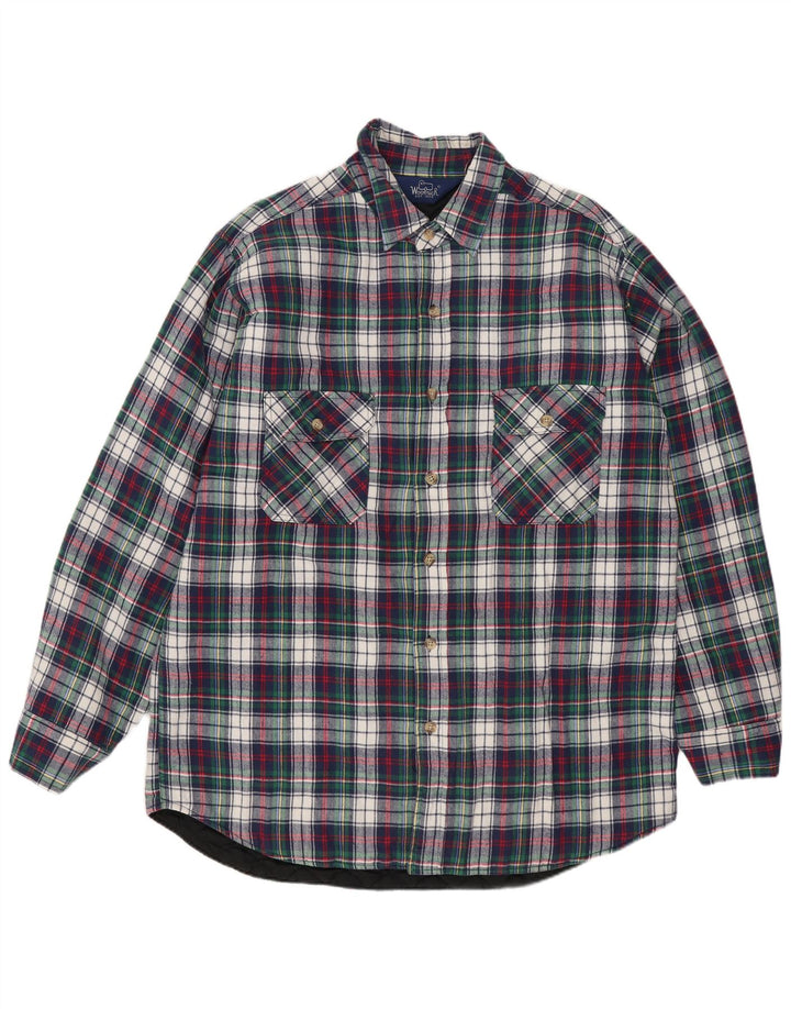 WOOLRICH Flanelskjorte til mænd Stor marineblå ternet